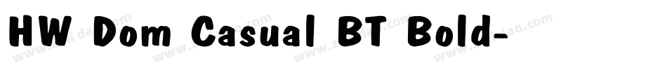 HW Dom Casual BT Bold字体转换